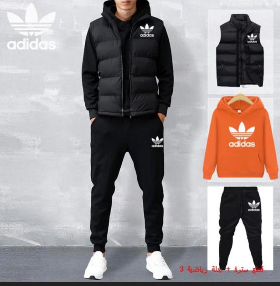 Tuta Tris Adidas con Smanicato – Nero e Arancione Caldo | Cotone Premium